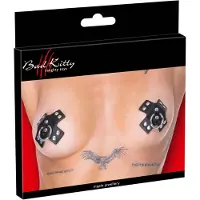 Bad Kitty - autocollants pour tétons percés - noir