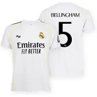 Real Madrid 25/26 Bellingham Home Short Sleeve T-shirt Blanc S Homme