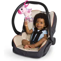 Bright Starts Unicorn Sparkle & Shine Peluche emporter pour poussette ou jouet de transport partir de 0 mois Rose