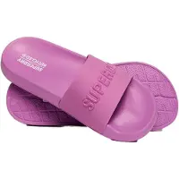 Superdry Femme Claquettes de Piscine Code Logo Violet Taille: S