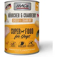 Mac'S 24x400g poulet & cranberry nourriture pour chien humide