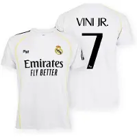 Real Madrid 25/26 Vinicius Home Short Sleeve T-shirt Blanc S Homme