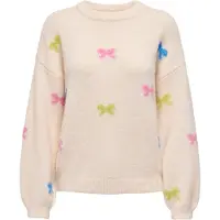 ONLY Pull-over 'ONLBrunhilda' azur / kiwi / rose clair / blanc cassé