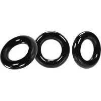 Oxballs - set de 3 cockrings - silicone - noir