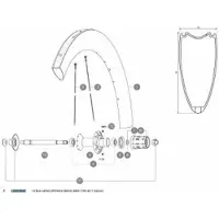 Mavic Rayon Aero Cxr 60 C/t Rear Right 10 Unités