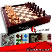 Aquamarine Jeu De Société 6 En 1