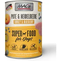Mac'S Paquet économique Adult Superfood 24 x 400 g - dinde, myrtilles