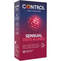 Control - préservatif nervuré et à points - 12 pièces