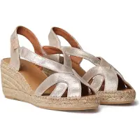 Toni pons Lucia-as Esparto Wedge Sandals Beige,Argenté EU 40 Femme