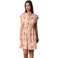 Deeluxe Aeline Short Sleeve Dress Orange,Rose S Femme