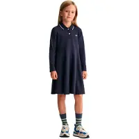 Gant 751135 Long Sleeve Long Dress Bleu 6-8 Years Fille