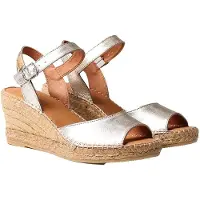 Toni pons Sia-p Esparto Wedge Sandals Argenté EU 41 Femme