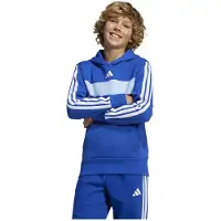 Adidas Sweat de sport 'SEASONAL ESSENTIALS TIBERIO 3 STRIPES FLEECE' bleu / marine / aqua / blanc
