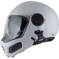 Nzi Casque modulable Duo avec pare-soleil et visière anti-buée | Casque moto, casque de protection en cas de chute | Norme ECE 22.06 | Blanc nacré | Taille M (57-58 cm)