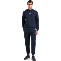 EA7 pour homme. 8NPV64_PJVRZ Survêtement en coton Core Identity marine (XS), Casuel, Sport, Multisport, Manche longue