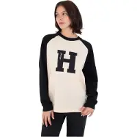 Hurley Out Run Raglan Long Sleeve T-shirt Beige XS Femme