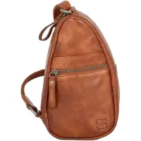 Spikes & Sparrow Femmes, Sac à main, Leather Sling bag - Lareyna - Brandy Cognac, Marron