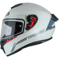 Nzi Trendy 3 Stream Solid Nouveau Full Face Helmet Blanc XL