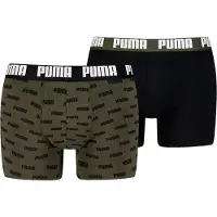 Puma Hommes, Sous-vêtements, Herren-Boxershorts, Herren-Alltagsboxershorts mit Aop-Print, 2er-Pack, (lot de 2, XL)