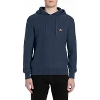 Replay pour homme. UK4865.000.G21280G Sweat à capuche en coton bleu tricoté (L), Casuel
