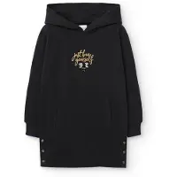 Boboli Fleece Flame Long Sleeve Dress Noir 10 Years Fille