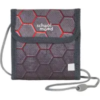 School-mood pochette tour de cou porte-monnaie Neck Pouch Mika gris foncé