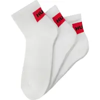 HUGO Lot de trois paires de chaussettes basses avec étiquettes logotées rouges