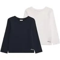 s.Oliver T-Shirt bleu nuit / blanc