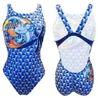 Turbo Geo Carpa Swimsuit Bleu 7-8 Years Fille