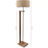 Opviq , AYD-2823, lampadaires, marron clair, PVC, 21 x 38 x 150 cm
