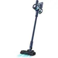 Samako Aspirateur bâton sans fil - - CleanDetect Lite 250W - 2 accessoires - Pas de sac sur la batterie - bleu foncé