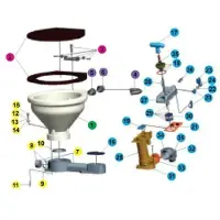Lalizas Kit A Major Service Kit Set Blanc For Manual Toilet LT-I