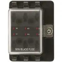 Talamex Flat Fuseholder 6 Fuses Noir