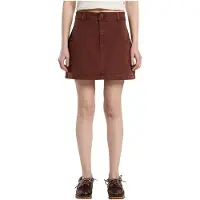 Dickies River Ranch Mini Skirt Marron 2XS Femme