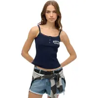 Superdry Ath Ess Graphic Sleeveless T-shirt Bleu 2XS Femme