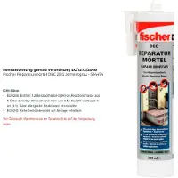Fischer Mortier de réparation DEC ZEG, gris ciment - 534474