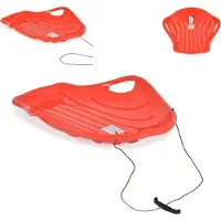 Prosperplast Toboggan à neige en plastique pour la glisse rouge 70 x 94 cm