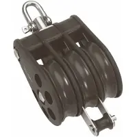 Barton Marine Poulie Triple Pivotante T7 Avec Manille