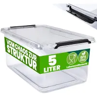 Deuba 8x Boîte de rangement plastique 30x20x12cm 5L