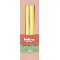 Bolsius Bougie pointue 24,5x2,4cm jaune 4p. (4 pcs)