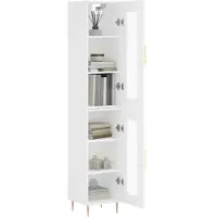 vidaXL Highboard blanc 34,5x34x180 cm Bois composite