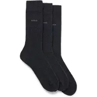 BOSS Lot de trois paires de chaussettes mi-mollet en maille stretch