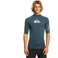 Quiksilver Alltime Sfsh Short Sleeve Rash Guard Bleu M Homme