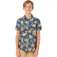 Rip Curl Raw Energy Short Sleeve Shirt Bleu 14 Years Garçon