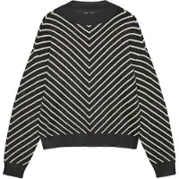 Vero Moda Pull-over 'VMCAPRICORN' noir / blanc