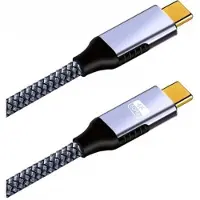 Zenwire Câble - Thunderbolt 3 USB-C vers USB-C - 4K 60 Hz - 10 Gbit/s - 100 W PD 5A - 2 m - Nylon - Noir