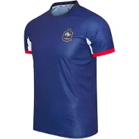 FFF Maillot de football France pour enfants - Taille 128 / 8 ans - T-shirt pour enfants de l'équipe de France - Produit officiel