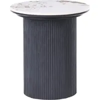 Beliani Table d'appoint DORA Céramique Noir