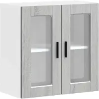 Super Merchant Armoire de cuisine suspendue avec porte en verre Porto Grau Sonoma
