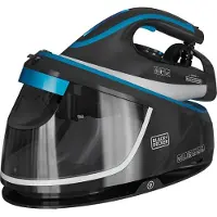 Black & Decker BXSS2401E 2400 W 1,5 L Semelle en céramique Noir, Bleu, Blanc